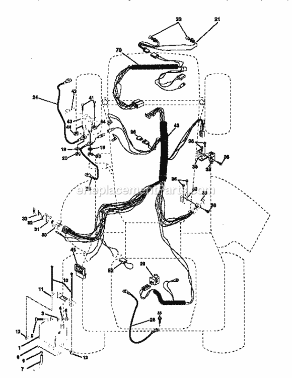 Page A Diagram and Parts List for 917256561  Craftsman Lawn Tractor