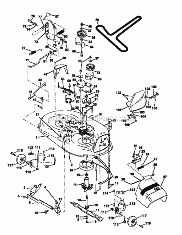 Page J Diagram and Parts List for 917256561  Craftsman Lawn Tractor
