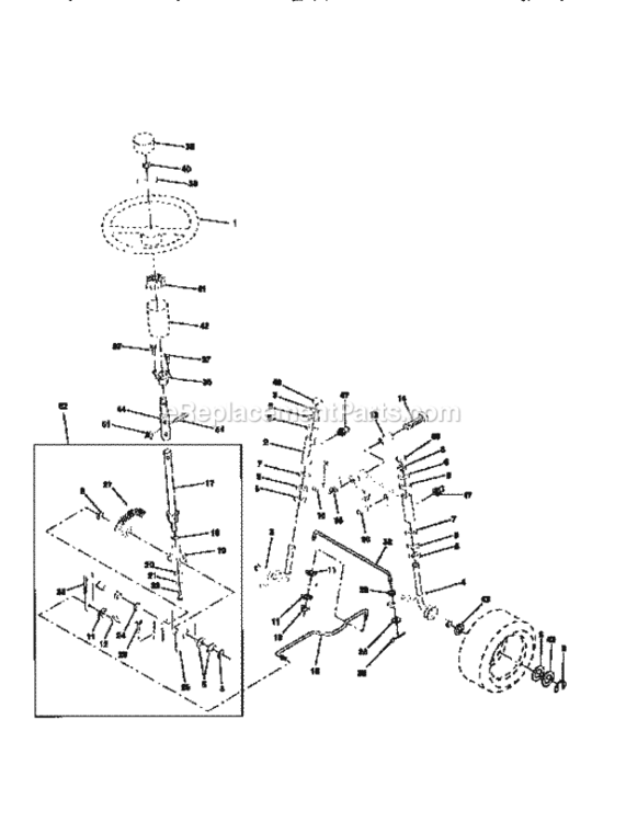 Page D Diagram and Parts List for 917256561  Craftsman Lawn Tractor
