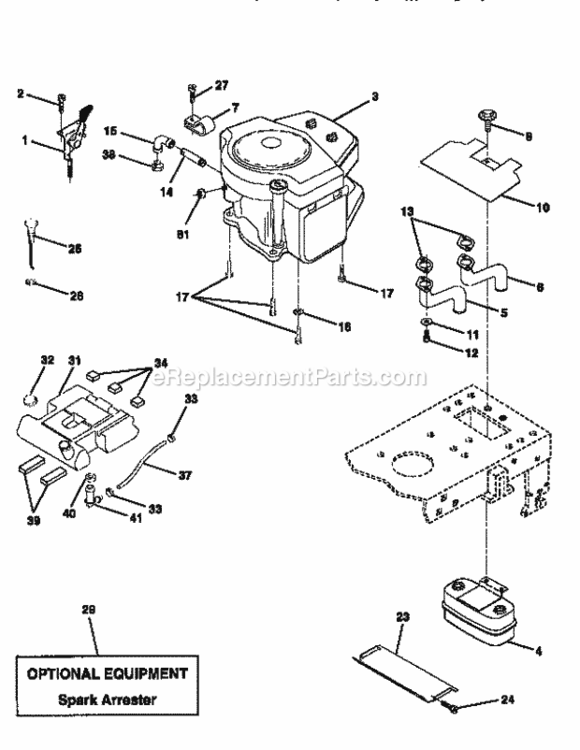 Page H Diagram and Parts List for 917256561  Craftsman Lawn Tractor