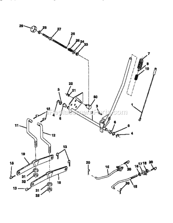 Page I Diagram and Parts List for 917256561  Craftsman Lawn Tractor