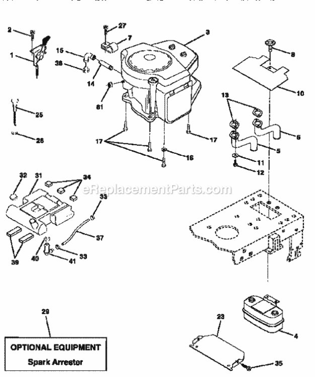 Page H Diagram and Parts List for 917256563  Craftsman Lawn Tractor