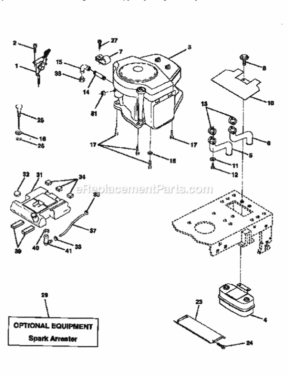 Page H Diagram and Parts List for 917256570  Craftsman Lawn Tractor