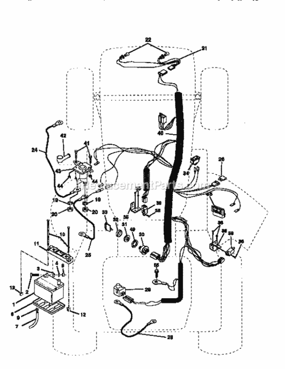 Page A Diagram and Parts List for 917256580  Craftsman Lawn Tractor