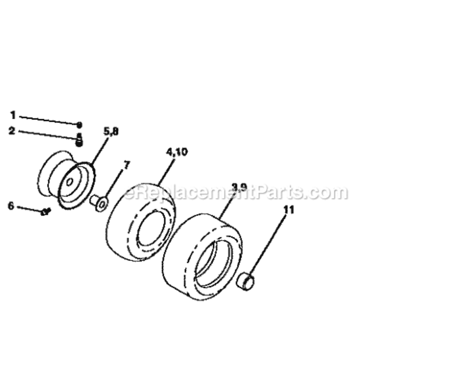 Page H Diagram and Parts List for 917256580  Craftsman Lawn Tractor