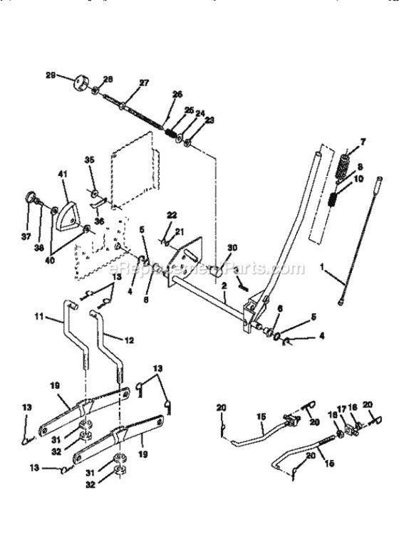 Page I Diagram and Parts List for 917256580  Craftsman Lawn Tractor
