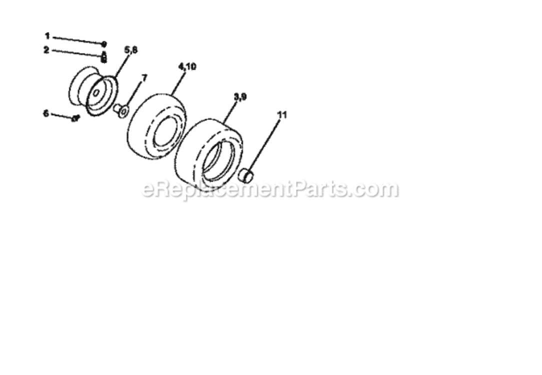 Page H Diagram and Parts List for 917256581  Craftsman Lawn Tractor