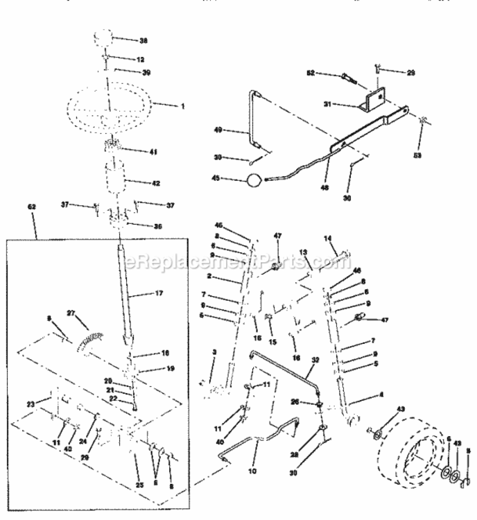 Page D Diagram and Parts List for 917256582  Craftsman Lawn Tractor