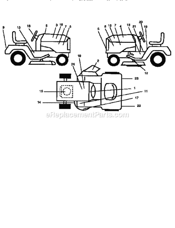 Page G Diagram and Parts List for 917256583  Craftsman Lawn Tractor