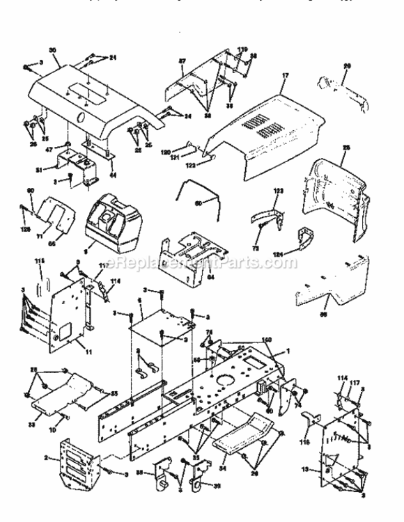 Page B Diagram and Parts List for 917256591  Craftsman Lawn Tractor