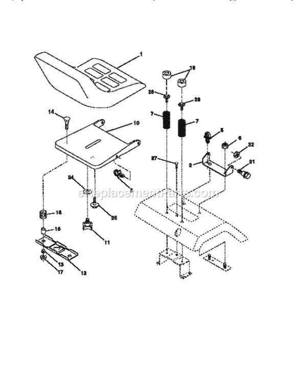 Page E Diagram and Parts List for 917256591  Craftsman Lawn Tractor