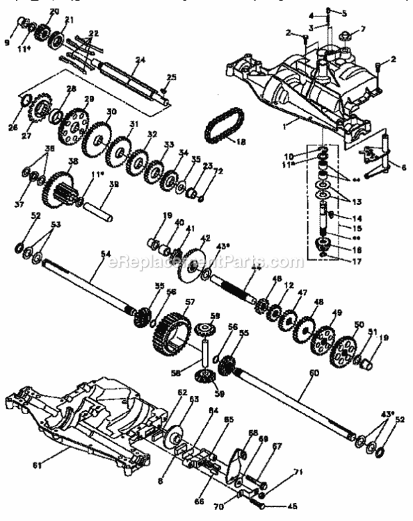 Page K Diagram and Parts List for 917256600  Craftsman Lawn Tractor