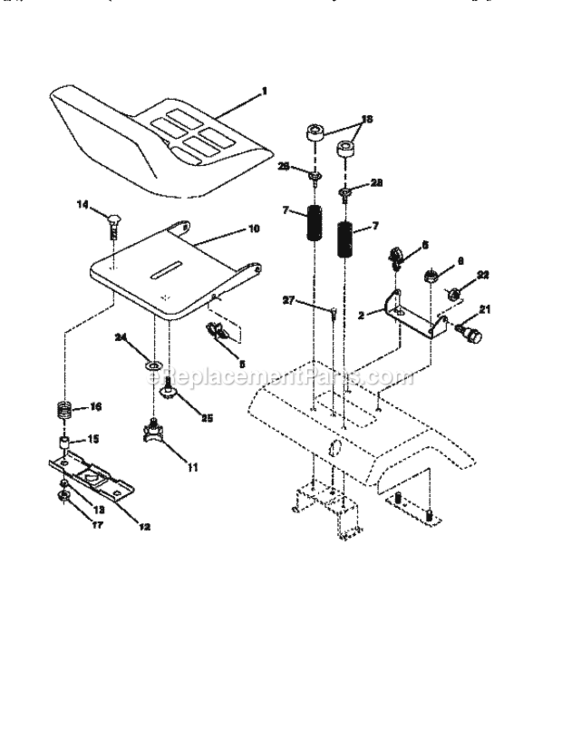 Page F Diagram and Parts List for 917256600  Craftsman Lawn Tractor