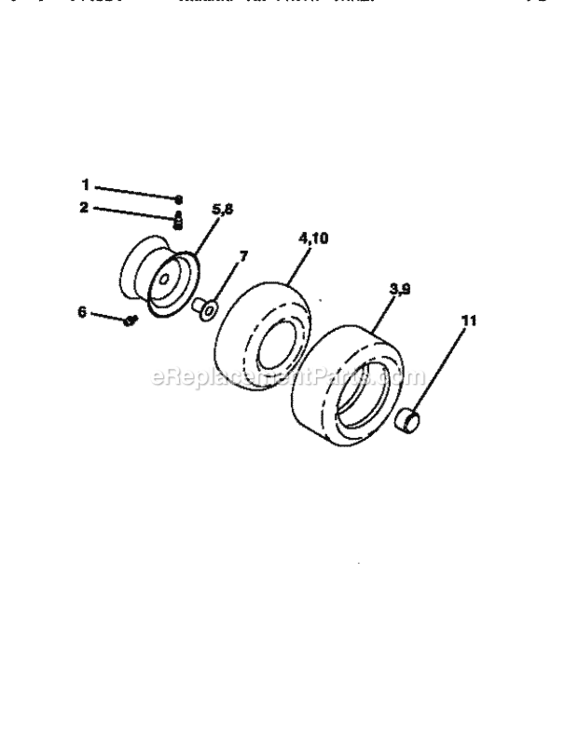 Page H Diagram and Parts List for 917256600  Craftsman Lawn Tractor