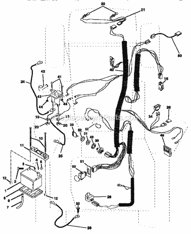 Page A Diagram and Parts List for 917256601  Craftsman Lawn Tractor