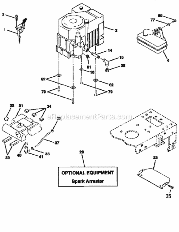 Page E Diagram and Parts List for 917256601  Craftsman Lawn Tractor