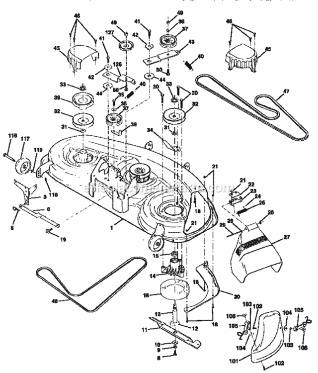Page J Diagram and Parts List for 917256611  Craftsman Lawn Tractor