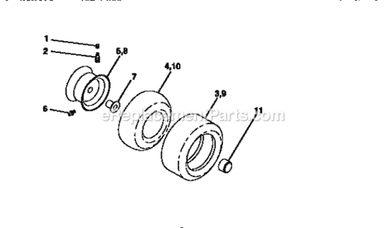 Page H Diagram and Parts List for 917256611  Craftsman Lawn Tractor