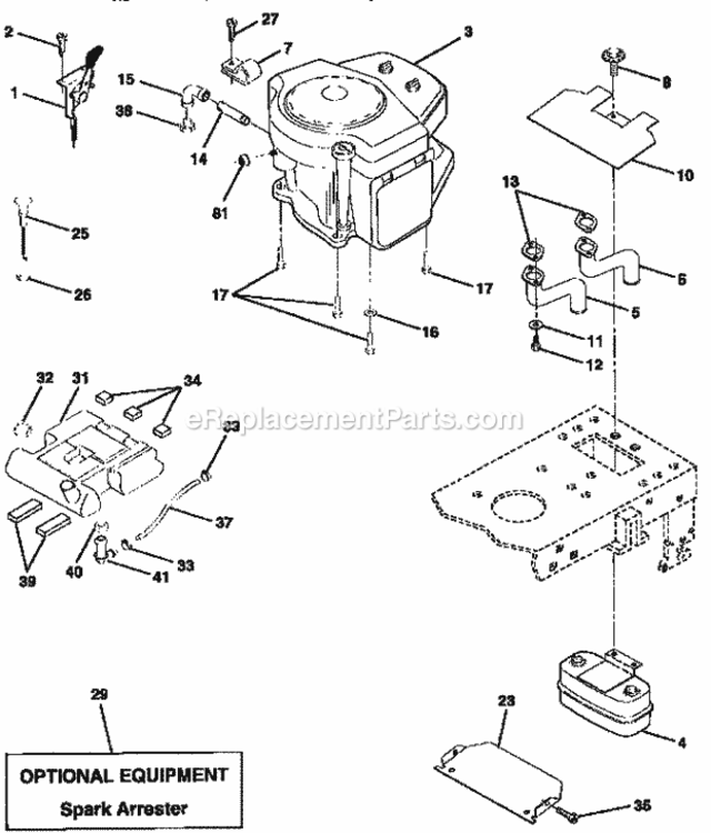 Page H Diagram and Parts List for 917256680  Craftsman Lawn Tractor