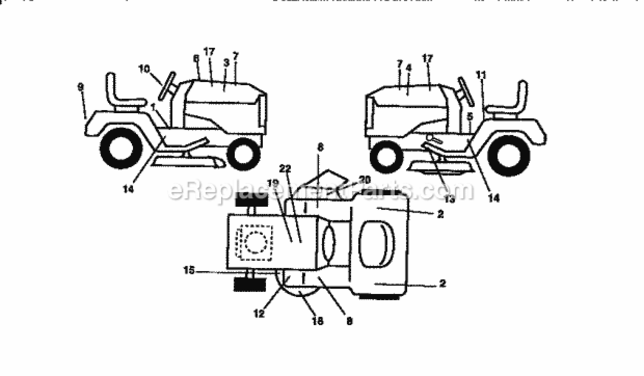 Page F Diagram and Parts List for 917256690  Craftsman Lawn Tractor