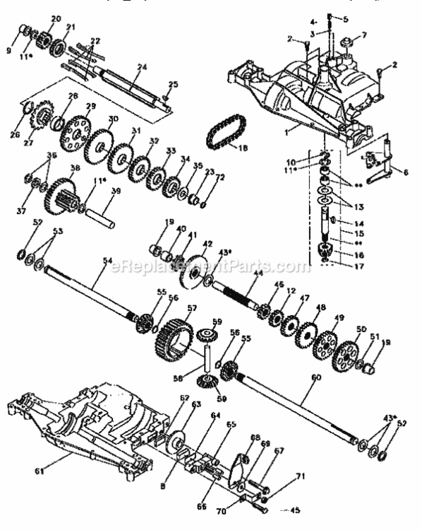 Page K Diagram and Parts List for 917256700  Craftsman Lawn Tractor