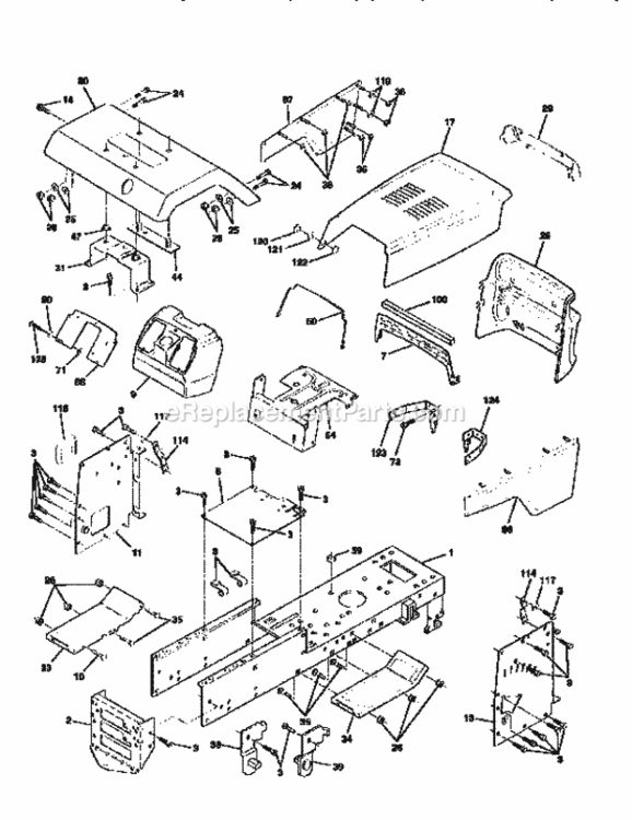 Page B Diagram and Parts List for 917256700  Craftsman Lawn Tractor