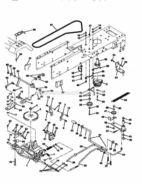 Page C Diagram and Parts List for 917256700  Craftsman Lawn Tractor