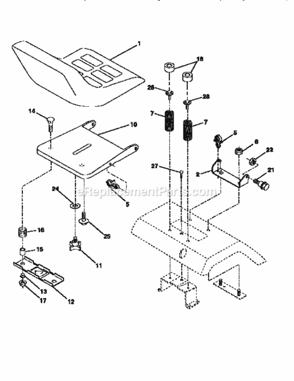 Page F Diagram and Parts List for 917256700  Craftsman Lawn Tractor