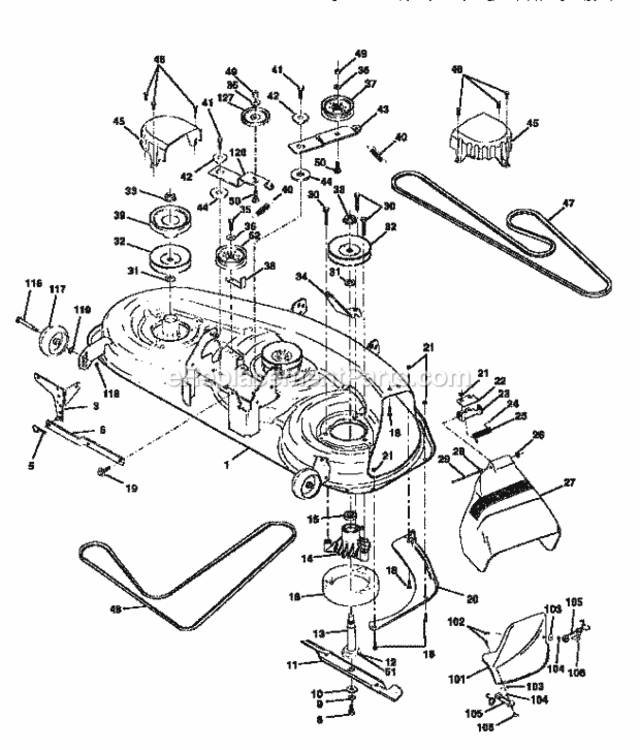 Page J Diagram and Parts List for 917256702  Craftsman Lawn Tractor