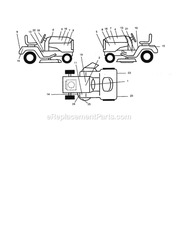 Page C Diagram and Parts List for 917256710  Craftsman Lawn Tractor