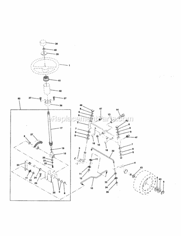 Page F Diagram and Parts List for 917256710  Craftsman Lawn Tractor