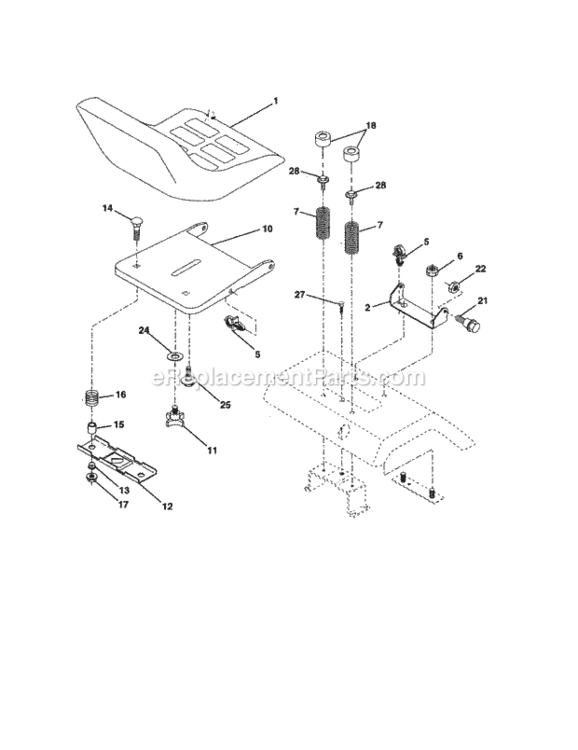 Page I Diagram and Parts List for 917256710  Craftsman Lawn Tractor