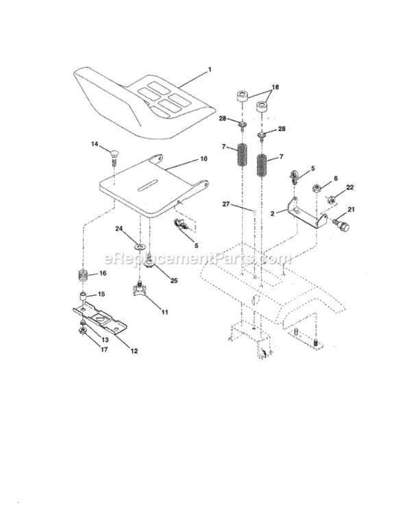 Page F Diagram and Parts List for 917256711  Craftsman Lawn Tractor