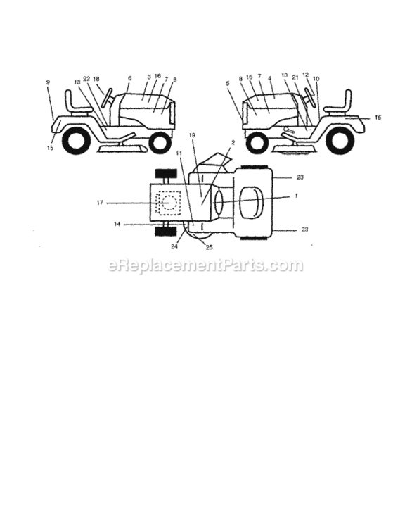 Page G Diagram and Parts List for 917256711  Craftsman Lawn Tractor