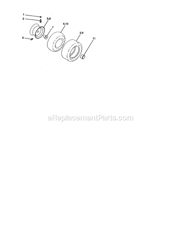 Page H Diagram and Parts List for 917256711  Craftsman Lawn Tractor