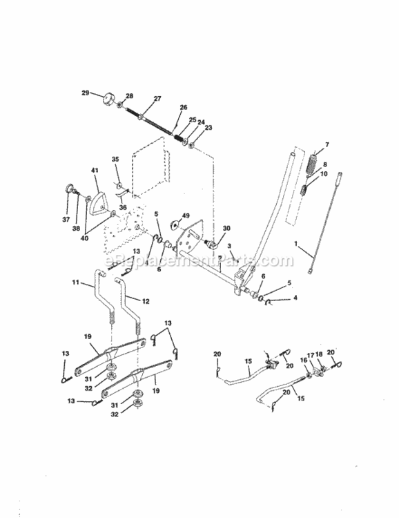 Page I Diagram and Parts List for 917256711  Craftsman Lawn Tractor