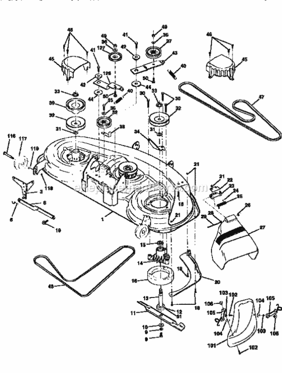 Page J Diagram and Parts List for 917256712  Craftsman Lawn Tractor