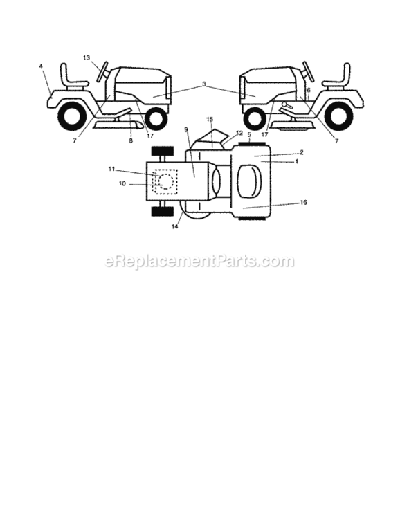 Page I Diagram and Parts List for 917256780  Craftsman Lawn Tractor