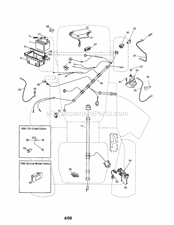 Page A Diagram and Parts List for 917256790  Craftsman Lawn Tractor