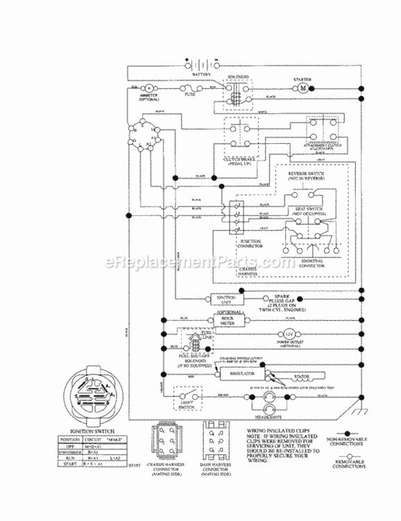 Page K Diagram and Parts List for 917256790  Craftsman Lawn Tractor