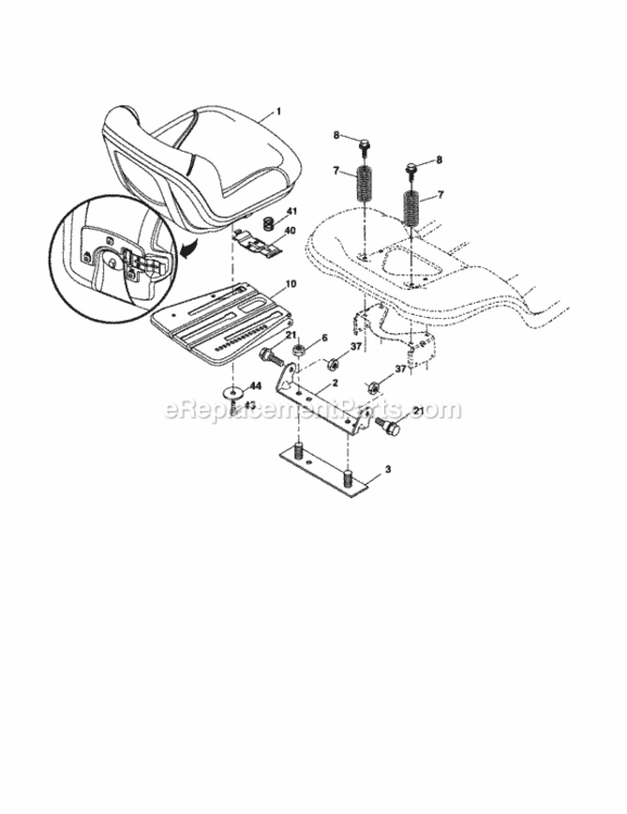 Page H Diagram and Parts List for 917256790  Craftsman Lawn Tractor