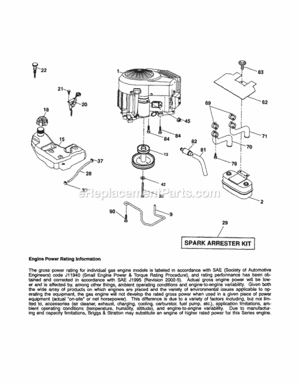 Page D Diagram and Parts List for 917256791  Craftsman Lawn Tractor