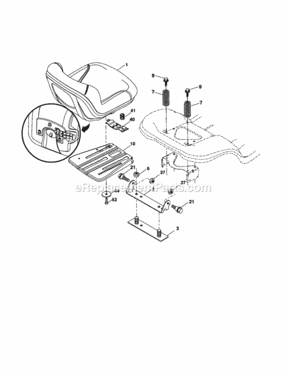 Page F Diagram and Parts List for 917256791  Craftsman Lawn Tractor