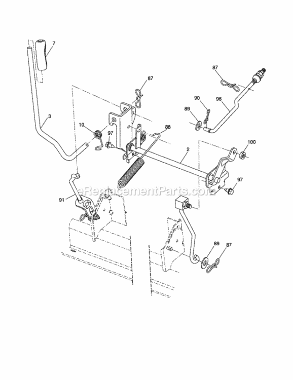 Page H Diagram and Parts List for 917256791  Craftsman Lawn Tractor