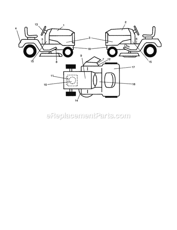 Page I Diagram and Parts List for 917256791  Craftsman Lawn Tractor