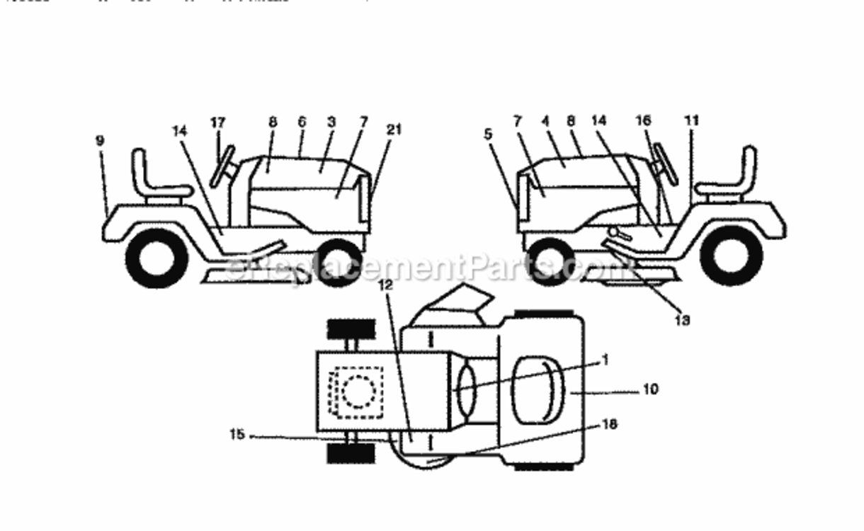 Page F Diagram and Parts List for 917256811  Craftsman Lawn Tractor