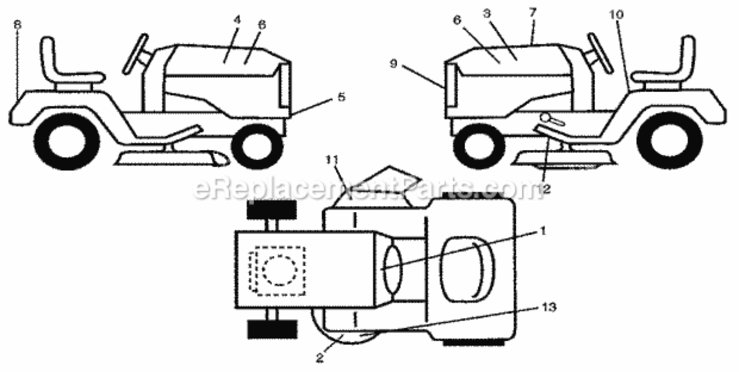 Page A Diagram and Parts List for 917256820  Craftsman Lawn Tractor