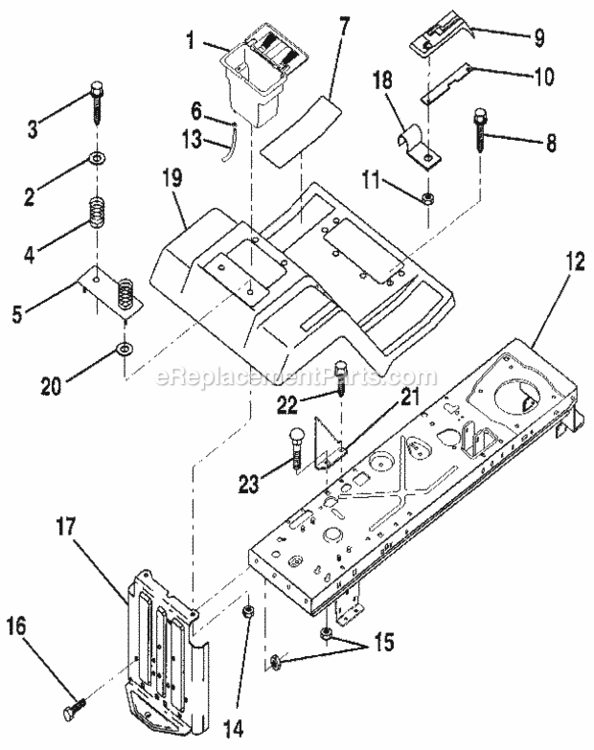 Page E Diagram and Parts List for 917256850  Craftsman Lawn Tractor