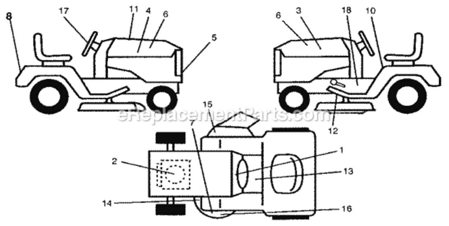 Page A Diagram and Parts List for 917256881  Craftsman Lawn Tractor