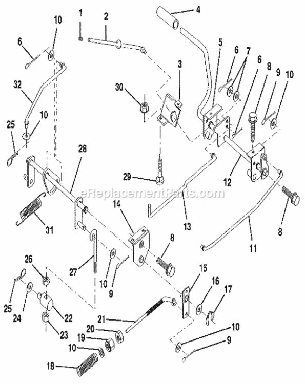 Page K Diagram and Parts List for 917256881  Craftsman Lawn Tractor